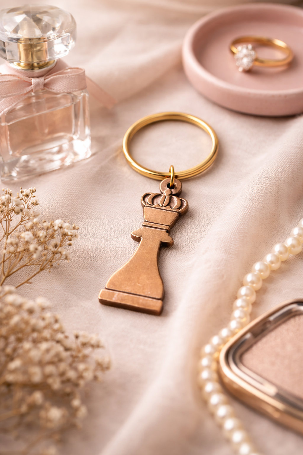 Queens Piece Key Ring