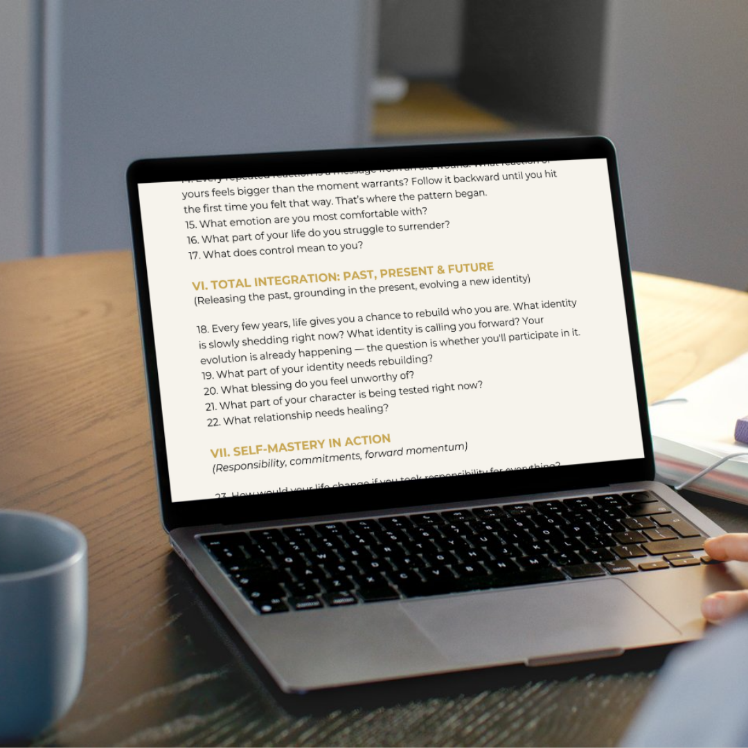 The Self Mastery Digital Workbook to Change Your Life ( 25 chapters + Over 1000 prompts)