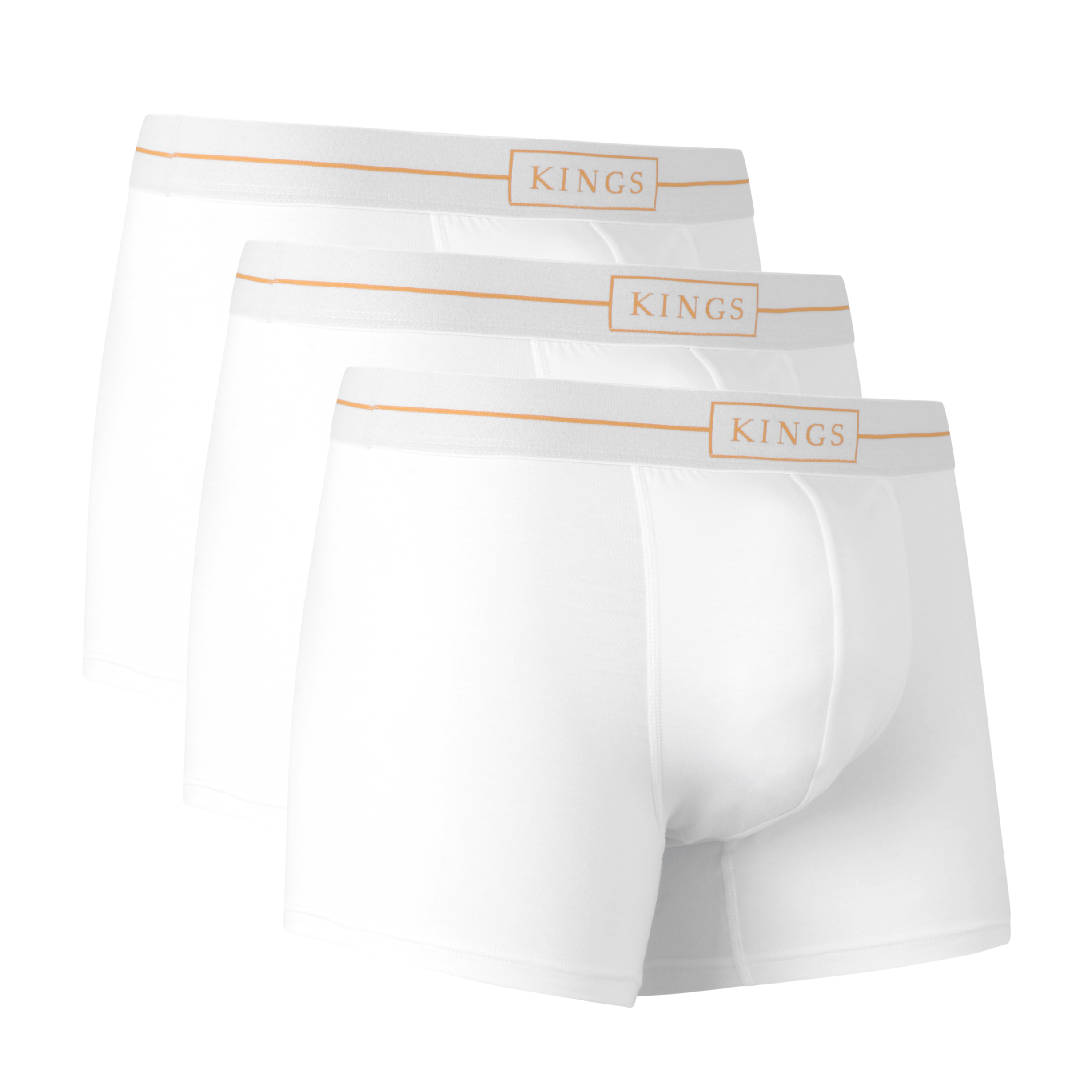 KINGS White Boxer Briefs - 3 Pack