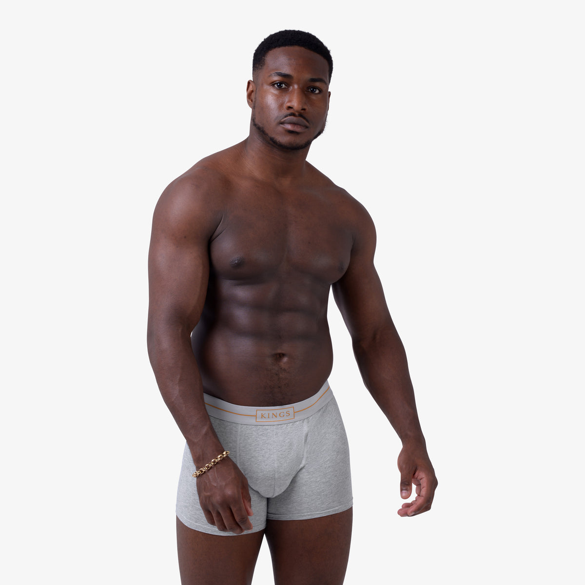 KINGS Grey Boxer Briefs - 6 Pack