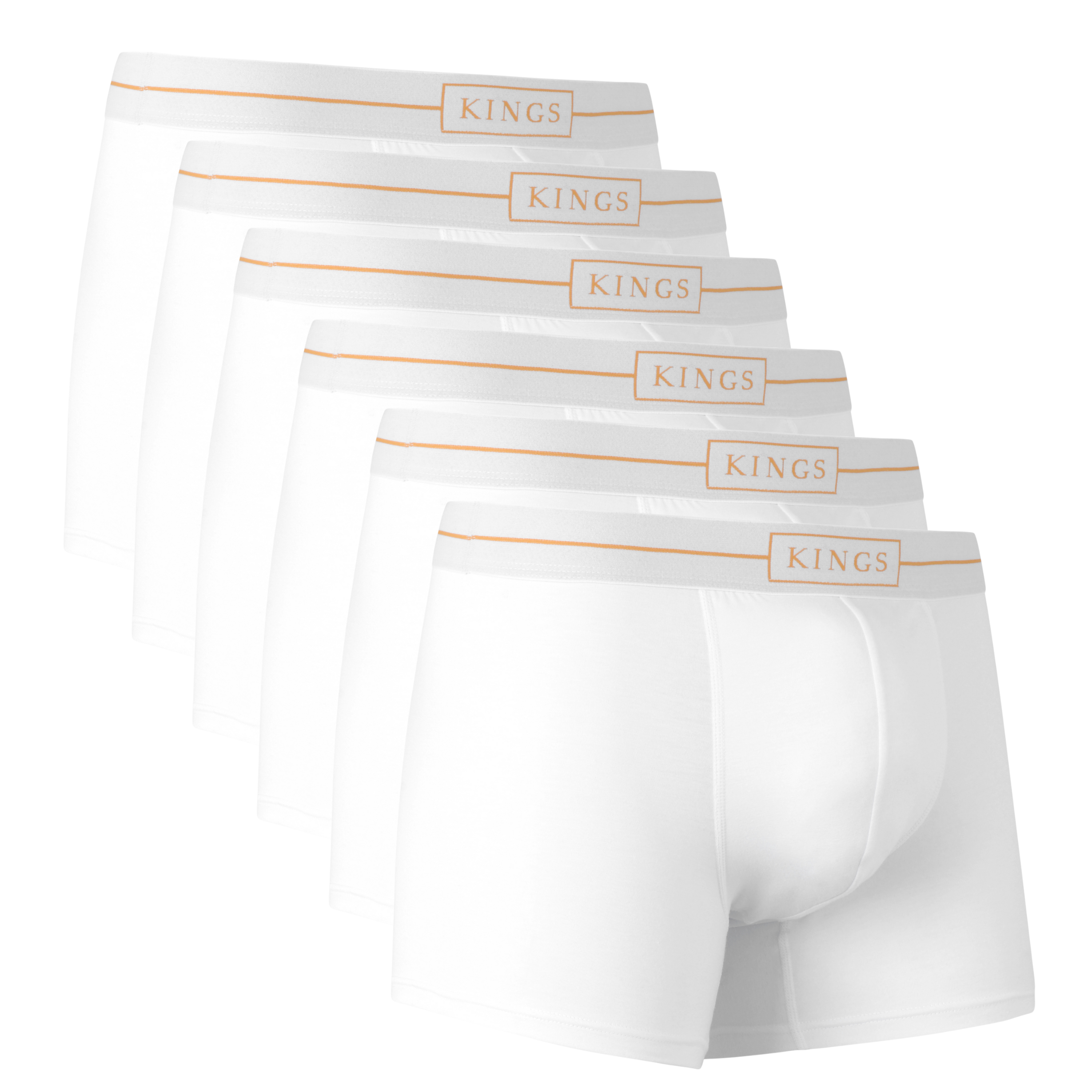 KINGS White Boxer Briefs - 6 Pack