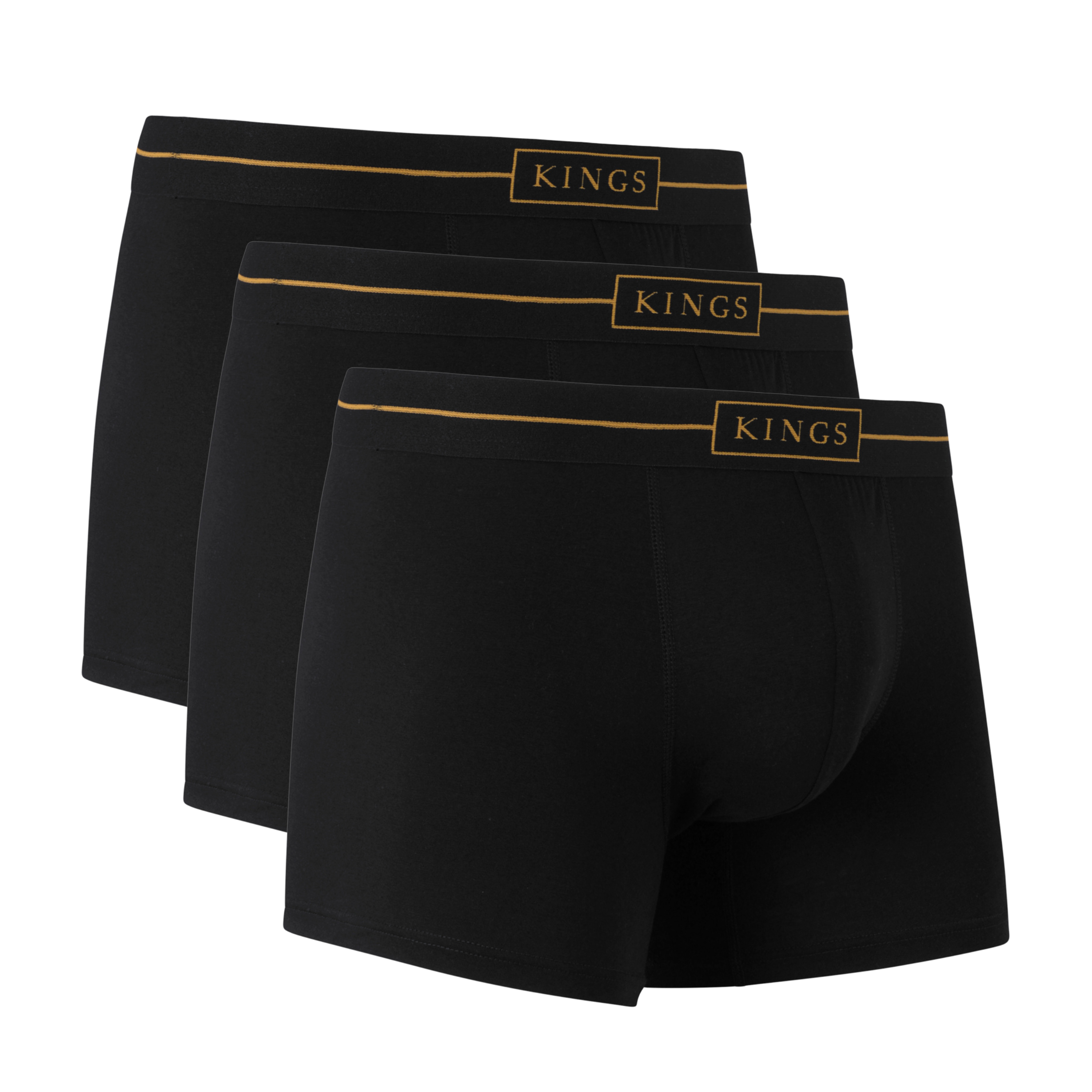 KINGS Black Boxer Briefs - 3 Pack